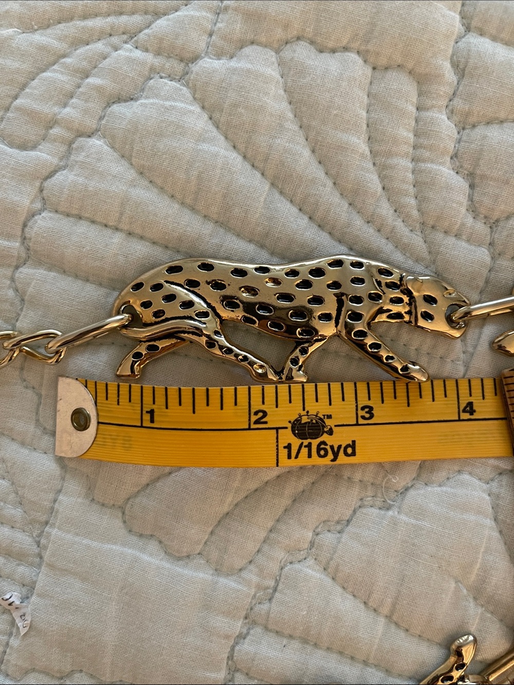 Gold panther leopard chain Link belt - Picture 7 of 9